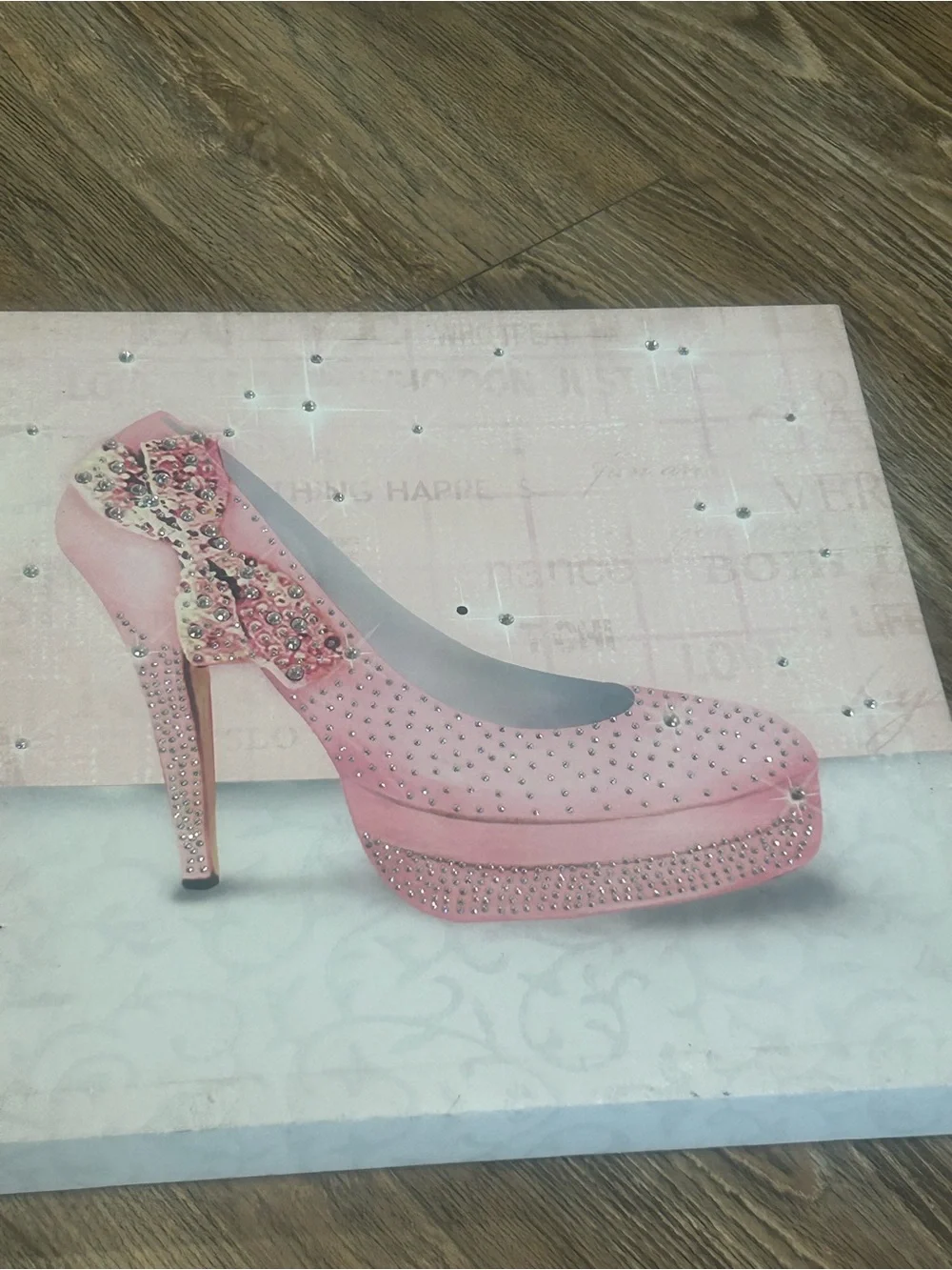 Wall frames pink and bling set